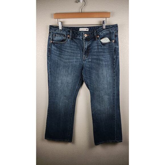 Ines De La Fressange Uniqlo Straight Jeans Slim Flare Mid Rise Blue Sz 32 - Picture 2 of 8